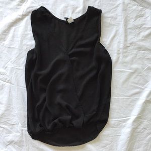 BOGO!! Black H&M Front Wrap Tank Snap Front